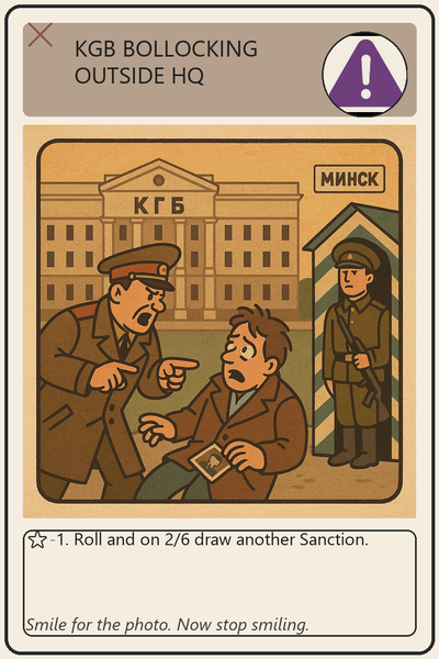 KGB Bollocking Outside HQ