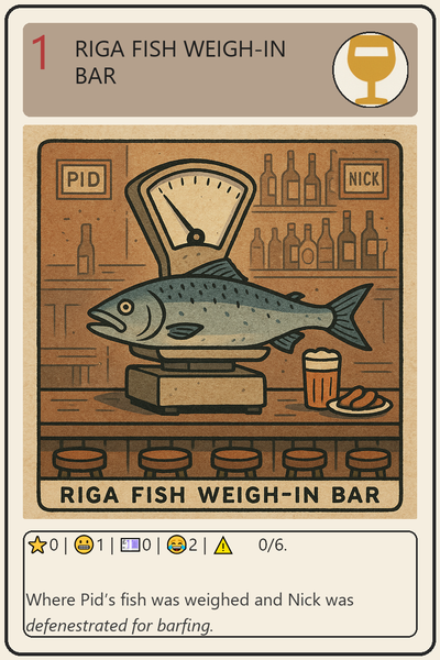 Riga Fish Weigh-In Bar