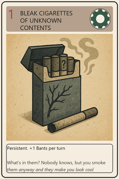 Bleak Cigarettes of Unknown Contents