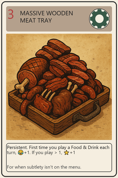 Massive Wooden Meat Tray