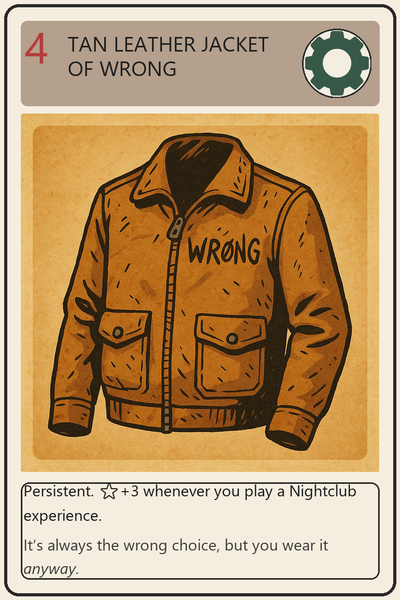 Tan Leather Jacket of Wrong