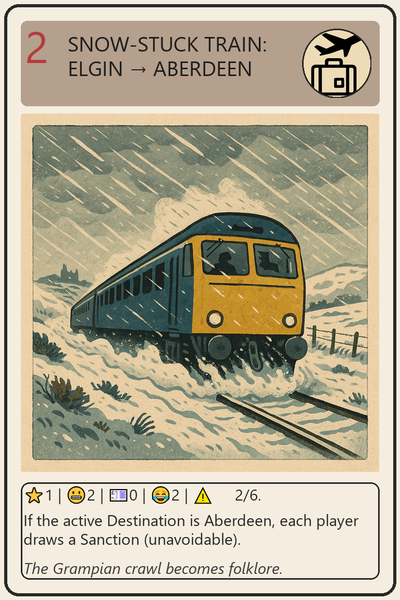 Snow-Stuck Train: Elgin → Aberdeen